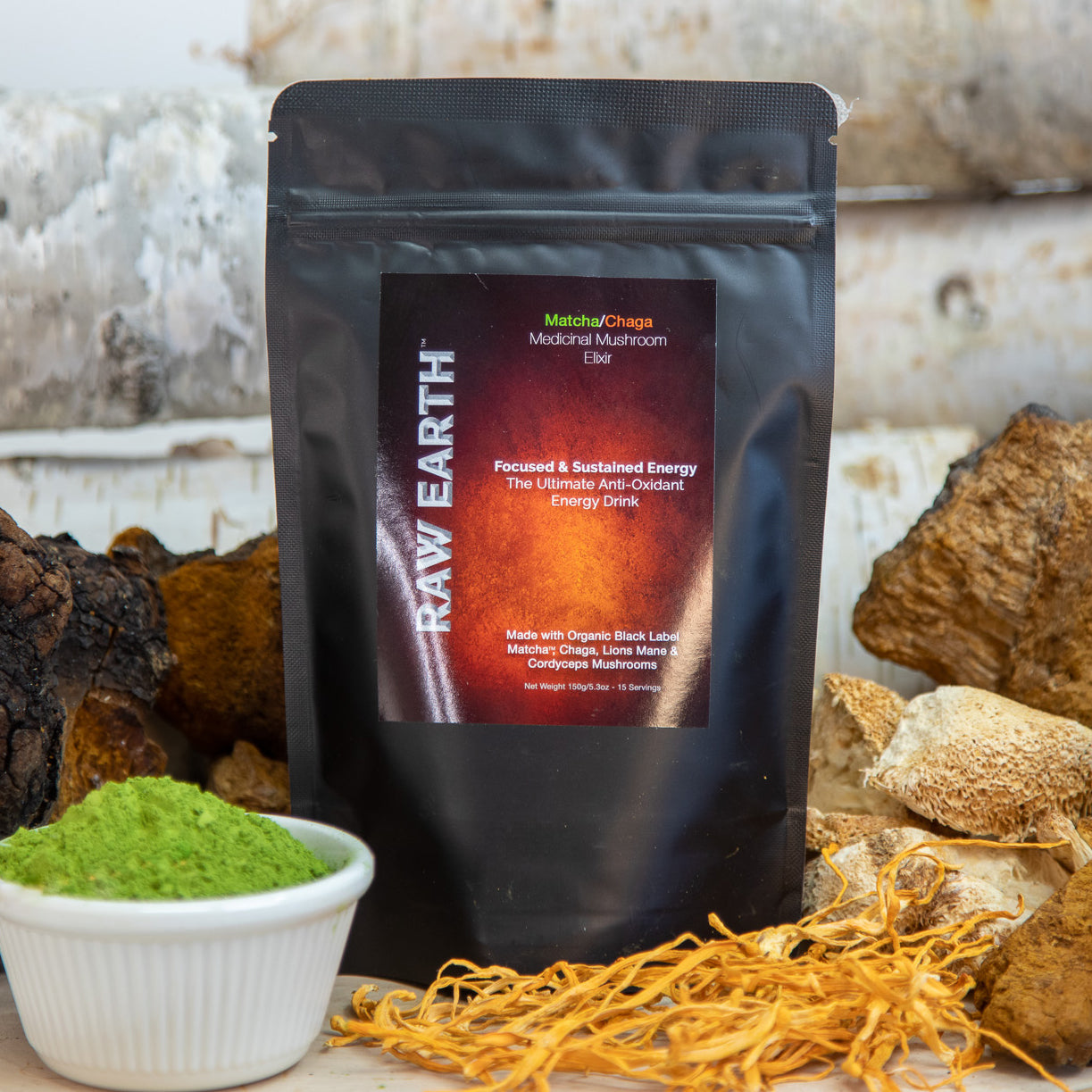 Raw Earth Functional Mushroom Elixir 150g chagit360